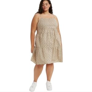 Levi’s Clea Dress 4X Square Neck Tiered Star Print Plus Size A-Line